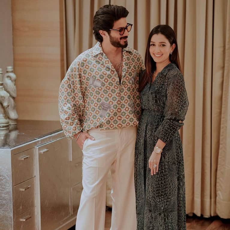 Dulquer Salmaan with his wife.