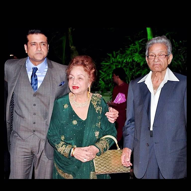 Nishi Kohli with her husband and son.