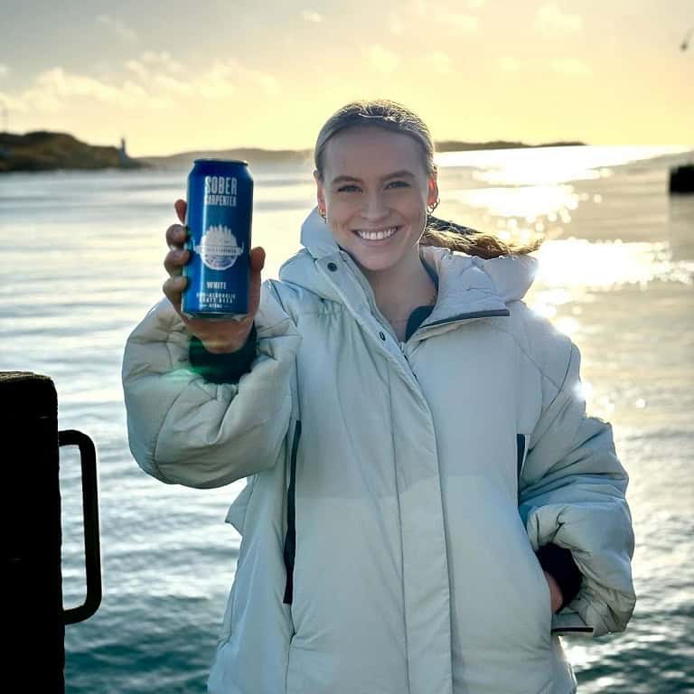 Ellie Black working with a brand.