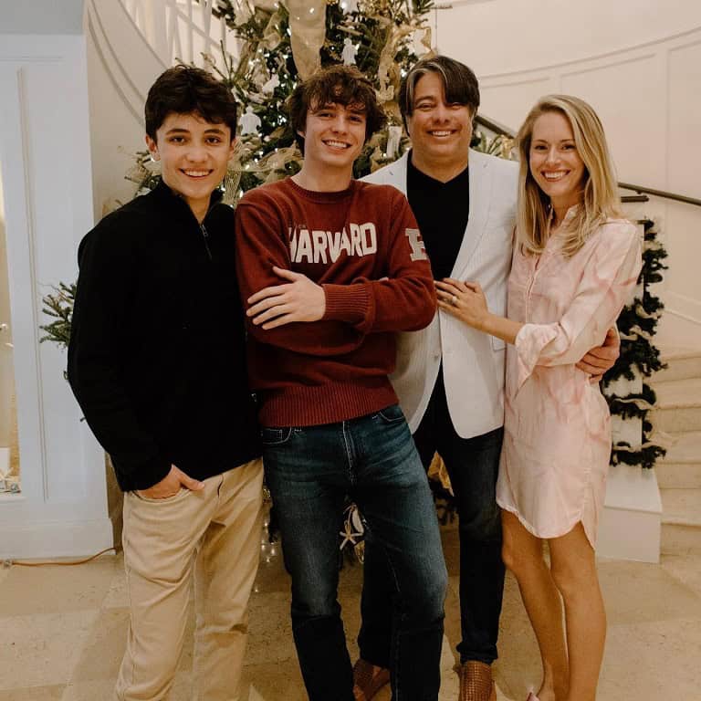 Nicholas Chavez with his family members.